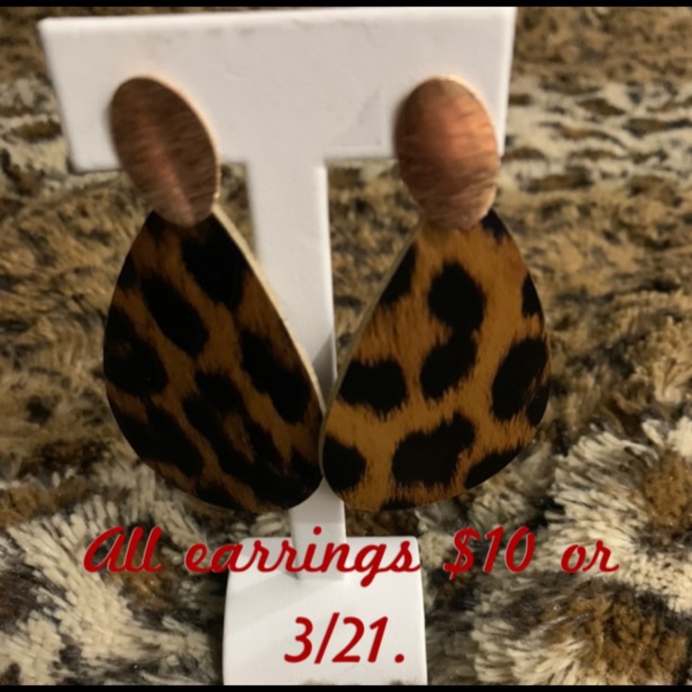 Handmade Faux Leather Earrings
